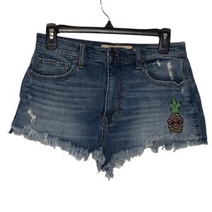 Hollister | Vintage High-Rise Pineapple Embroidered Shorts size 7/28